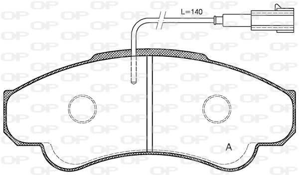 OPEN PARTS Комплект тормозных колодок, дисковый тормоз BPA0959.01